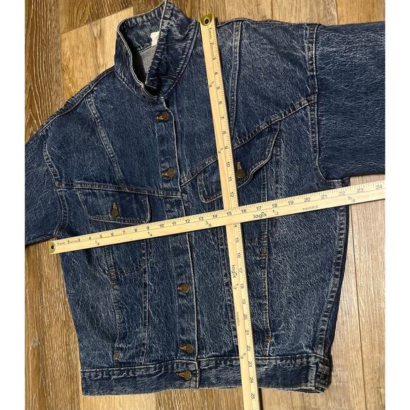 Vintage Sunset Blues Denim Jacket Sz Medium Acid Wash 80s 90s Hipster Button - Picture 9 of 10